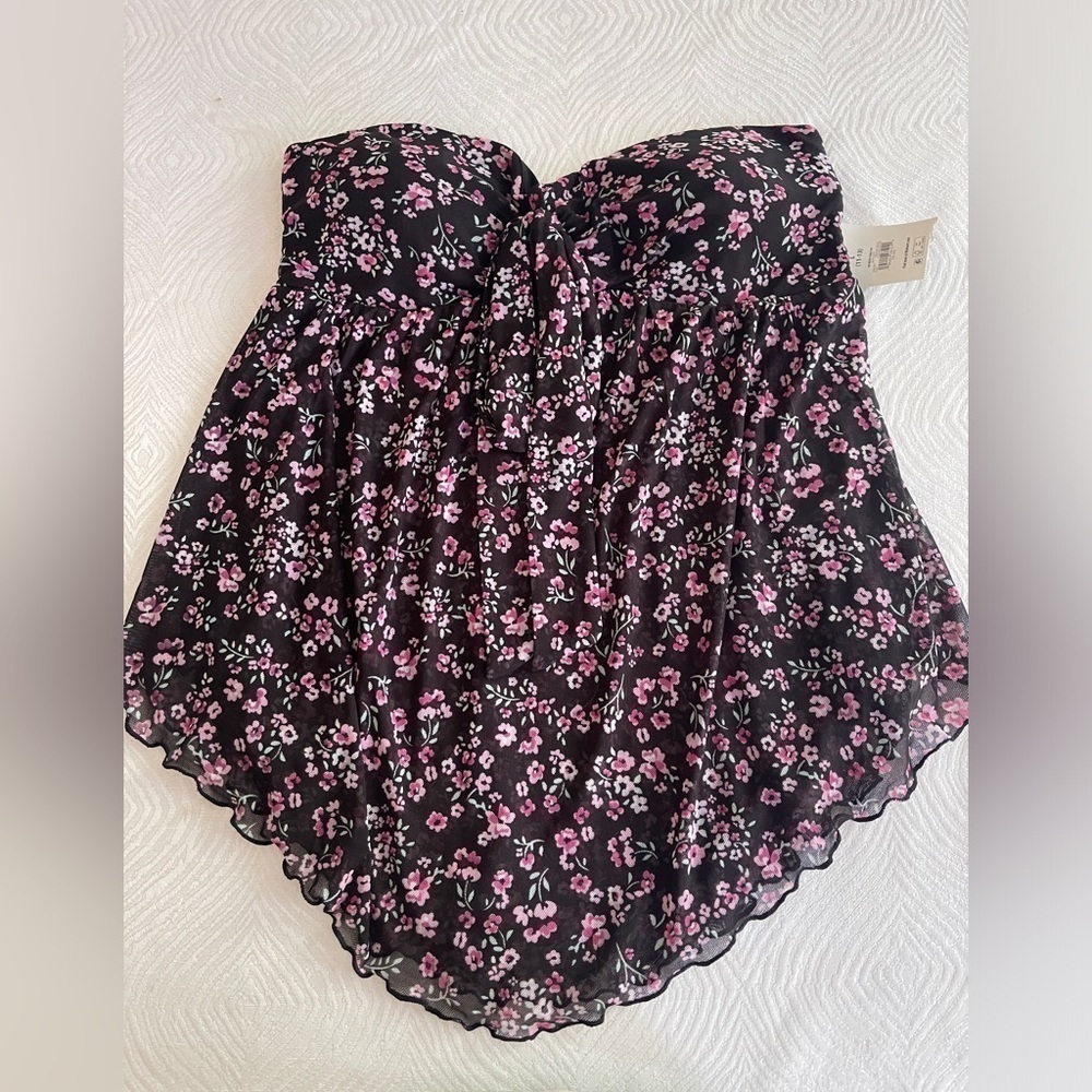 No Boundaries Juniors Mesh Tube Top, Size Large